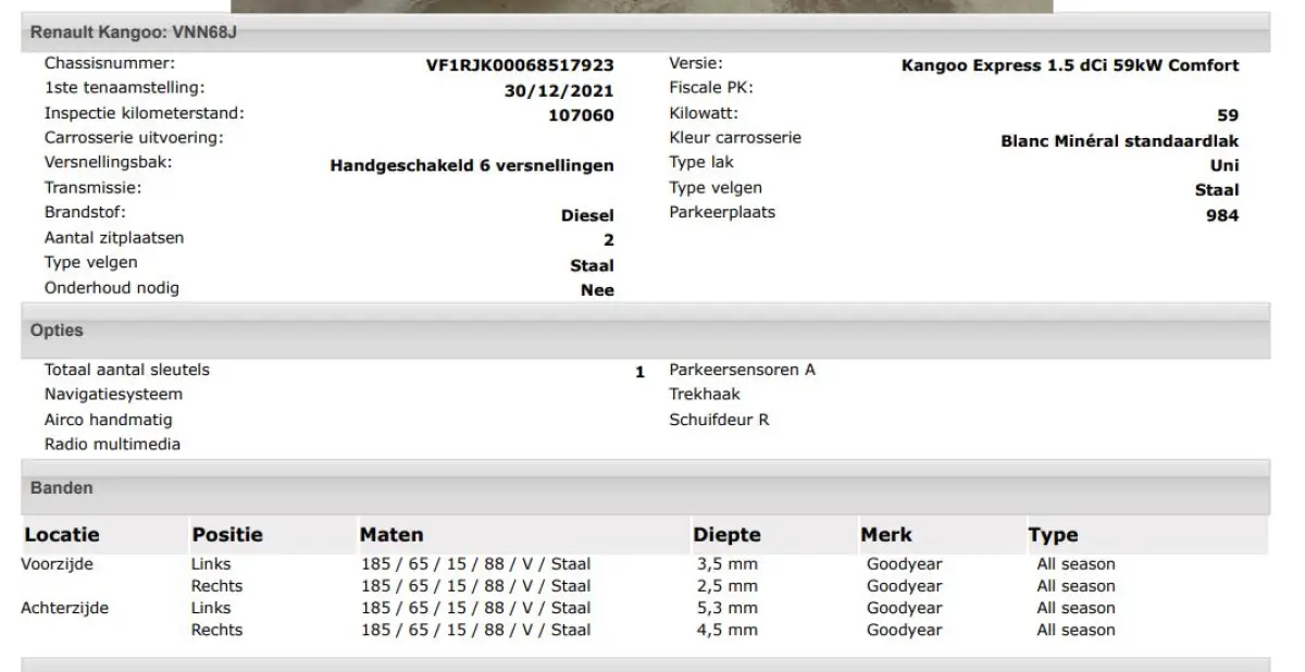 1.5 DCi Nw.Model / Comfort / Schuifd.Rechts / Airco / Navigatie / Trekhaak / Dakdragers / Radio multimedia / Pack: R-Link ,Grip, Visibilite /