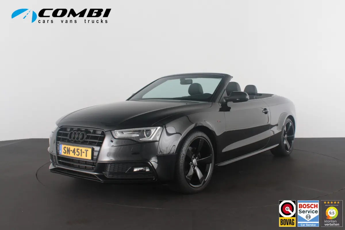 1.8 TFSI S line > 177pk/Cabrio/Full Black/Sportstoelen verwarmbaar...