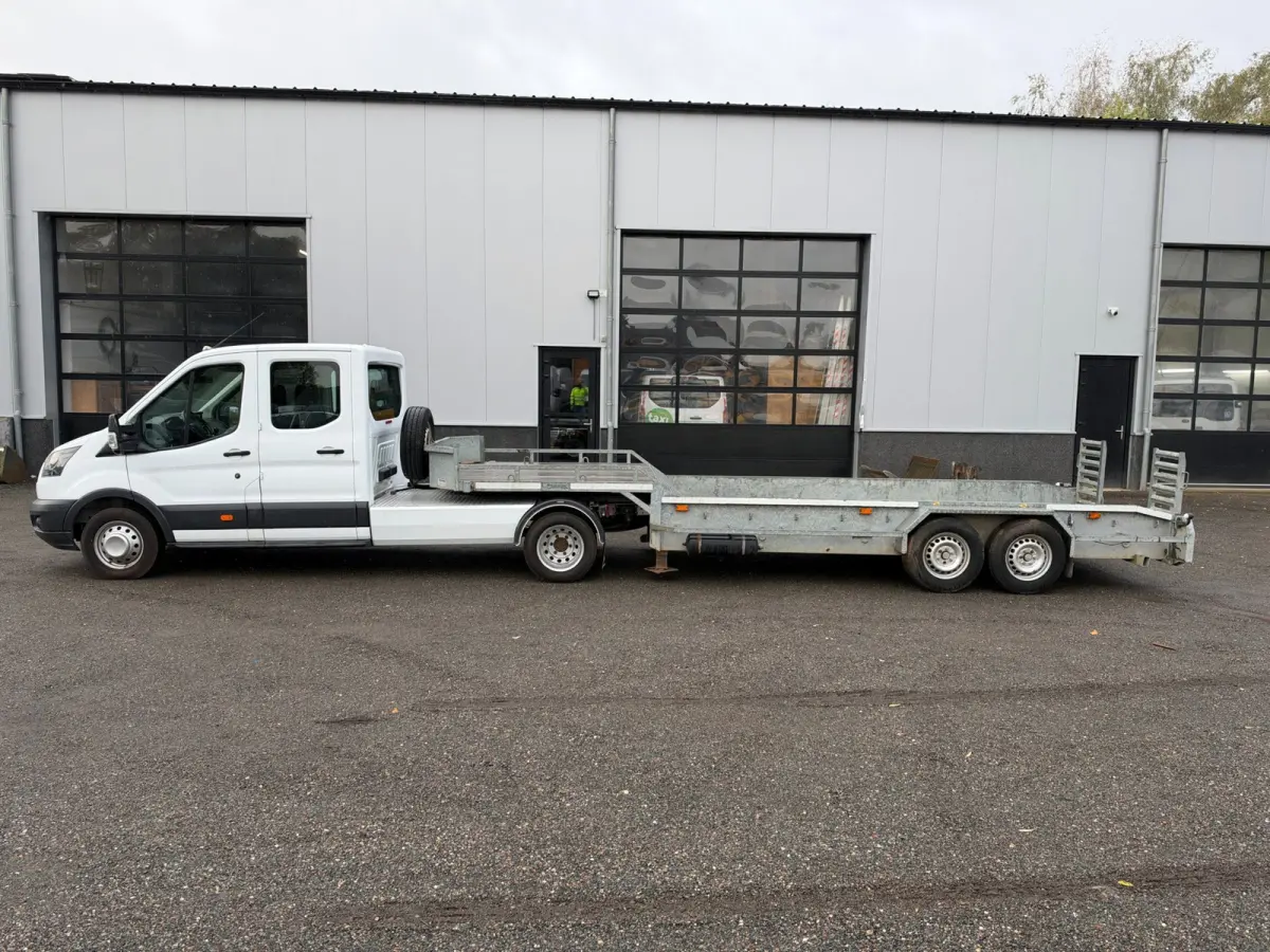 170PK EURO 6 DC BE Combi 8.1 ton Veldhuizen Kuiptrailer Semi Dieplader Trekker + oplegger Combinatie