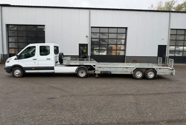 170PK EURO 6 DC BE Combi 8.1 ton Veldhuizen Kuiptrailer Semi Dieplader Trekker + oplegger Combinatie
