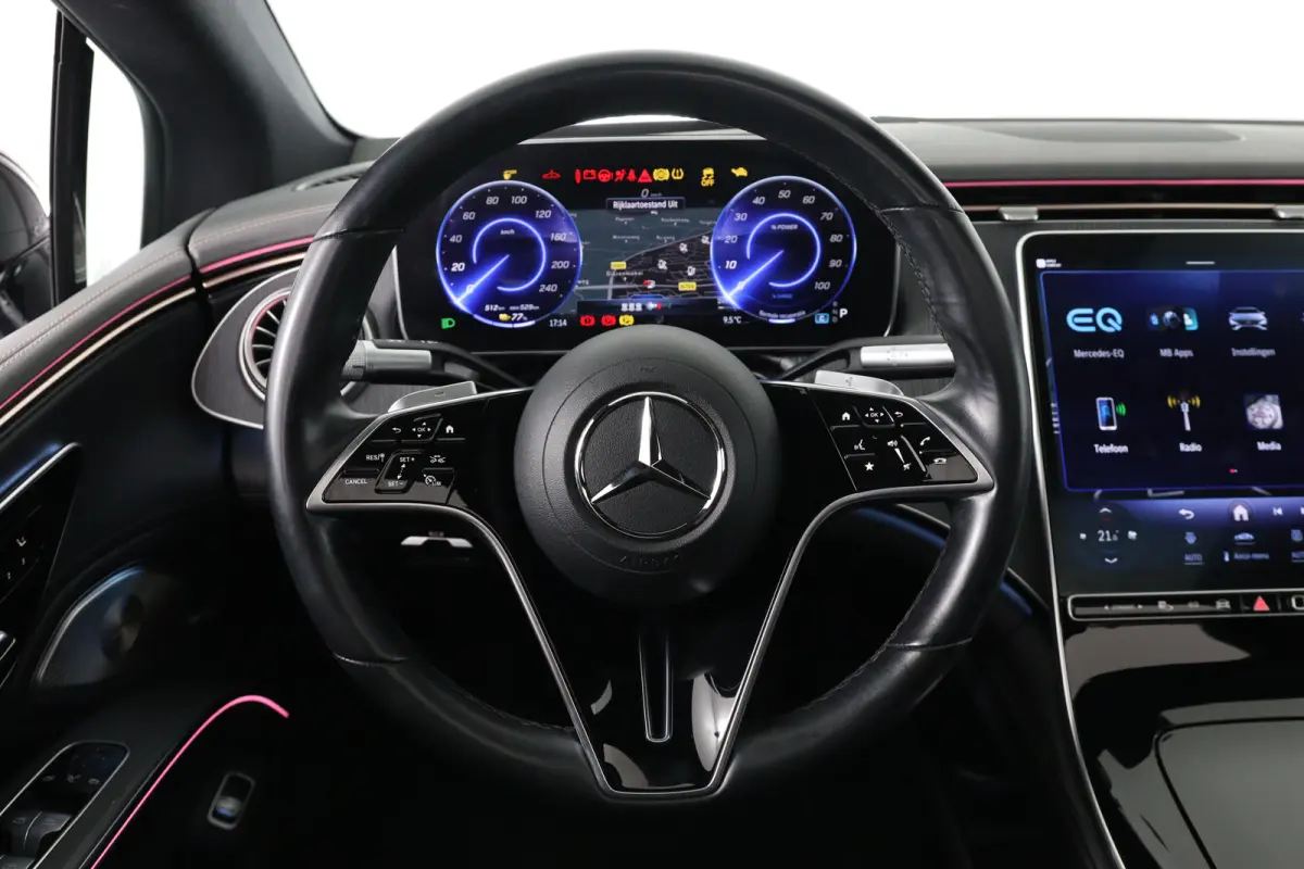 450+ Business Line 108 kWh | Open Dak | Luxe Leder | Memory Zetels | Burmester | Massage | HUD | LED | BLIS | 360 Camera | Stoelverwarming/Koeling | Navi | Clima