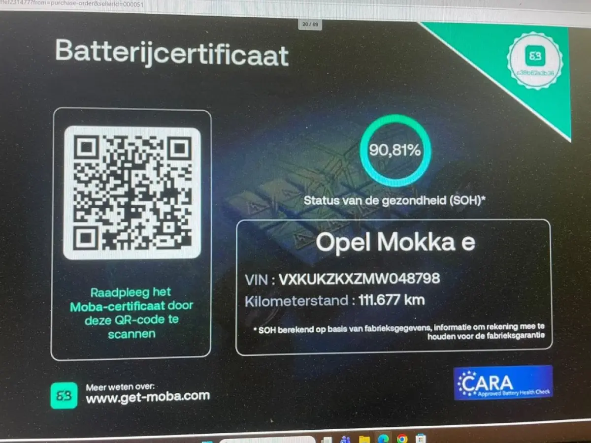 Mokka-E Edition 50-kWh - Carplay, Camera, Cruise, Clima, SOH 90,81%