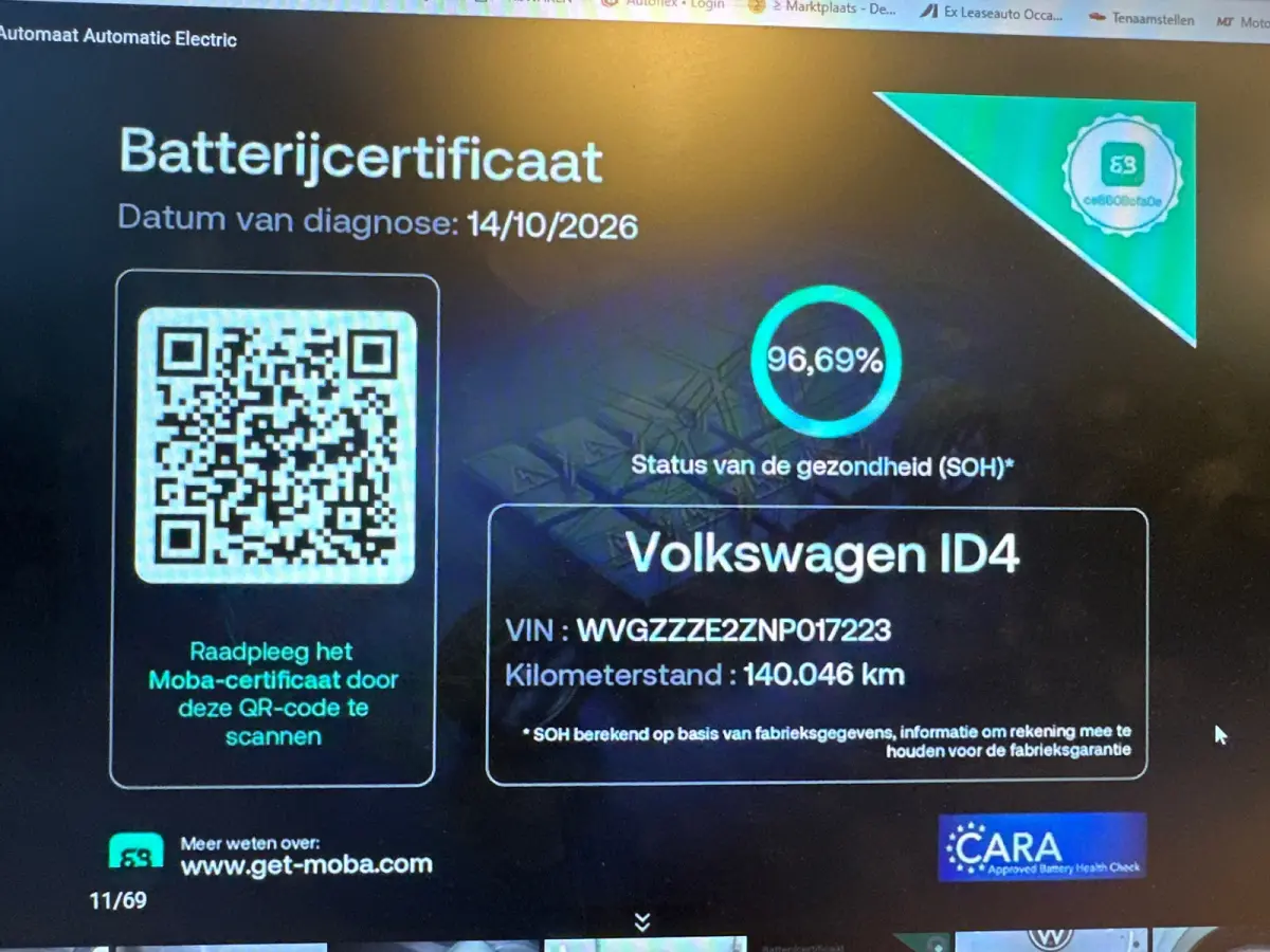 Pro 77 kWh LEER PANO TREKHAAK 97% SOH FASE 3 WARMTEPOMP
