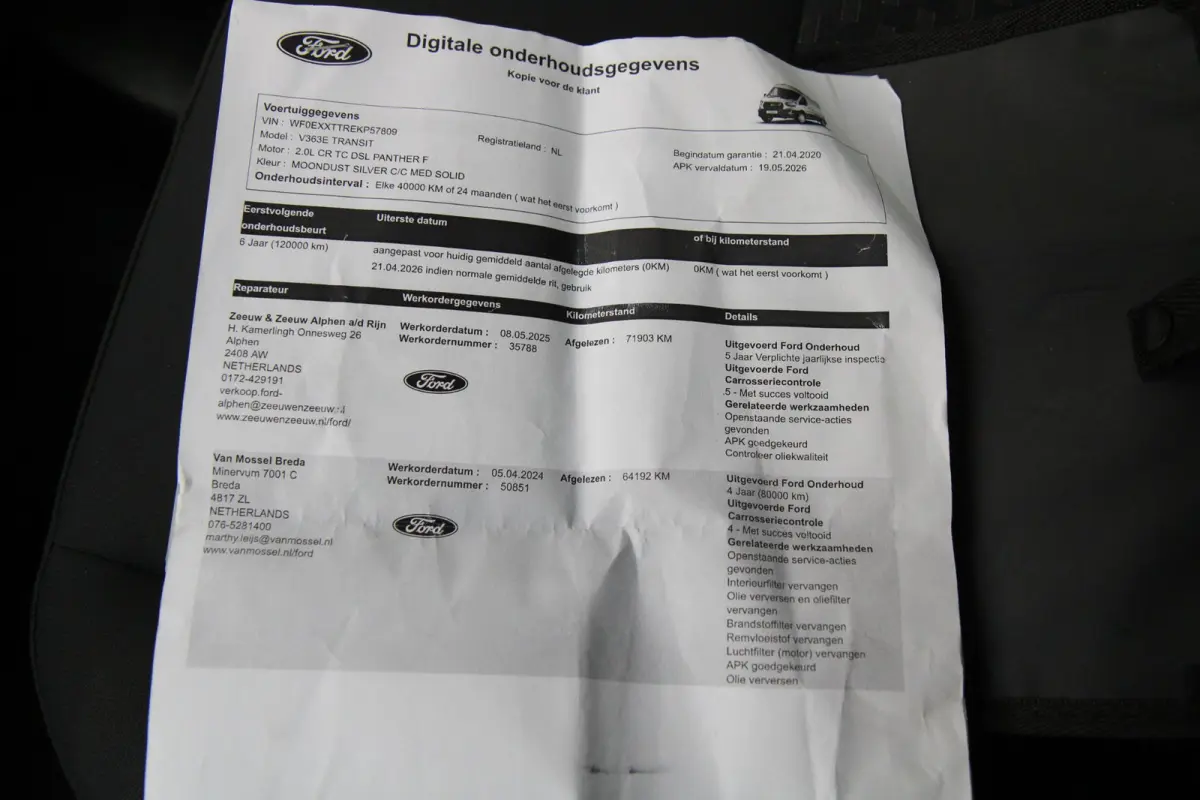 350 2.0 TDCI L2H2 Trend MHEV 130PK / Sync 3 / Dealer onderhoudsbeurt