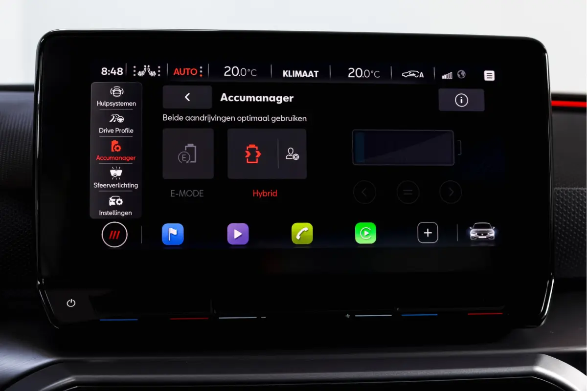1.4 TSI eHybrid PHEV FR | Dig. Cockpit | Cruise | Stoel-+Stuurverw. | PDC | Camera | NAV + Carplay / Android | ECC | LM 17" |