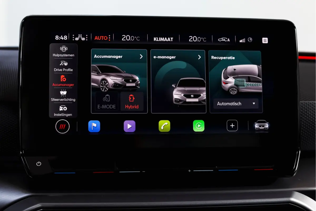 1.4 TSI eHybrid PHEV FR | Dig. Cockpit | Cruise | Stoel-+Stuurverw. | PDC | Camera | NAV + Carplay / Android | ECC | LM 17" |