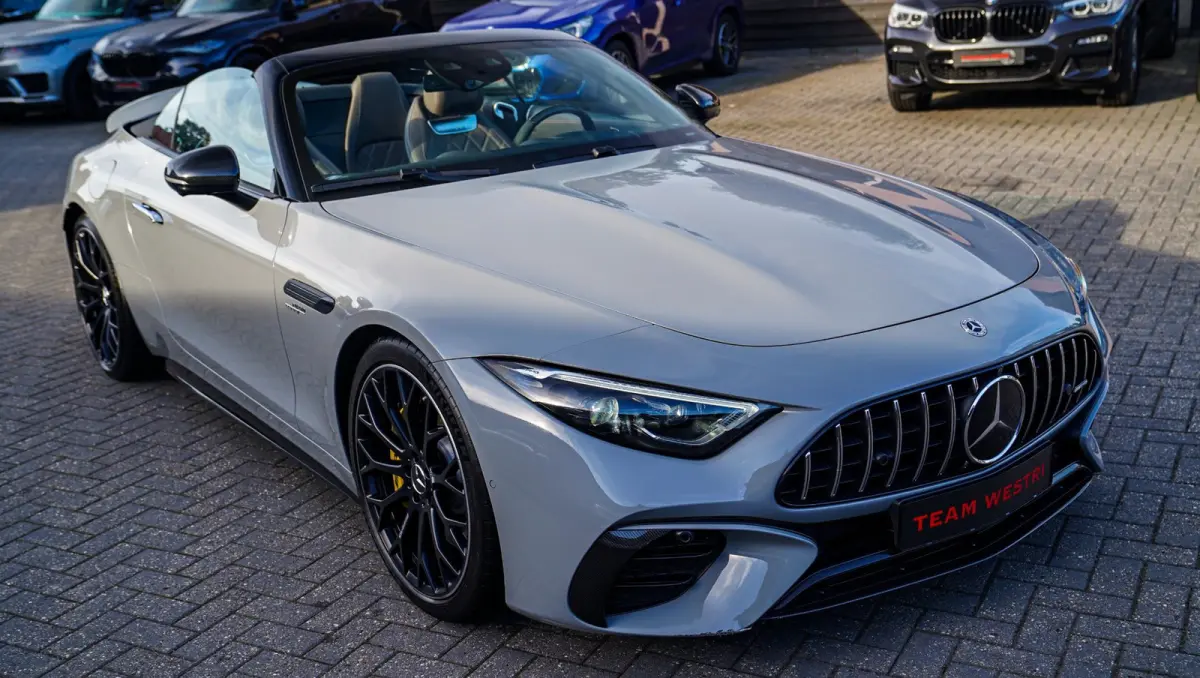 Roadster AMG 43 | Burmester | Carbon Pakket | Sport uitlaat | Stoelkoeling | Nekverwarming | 360 Cam | HuD
