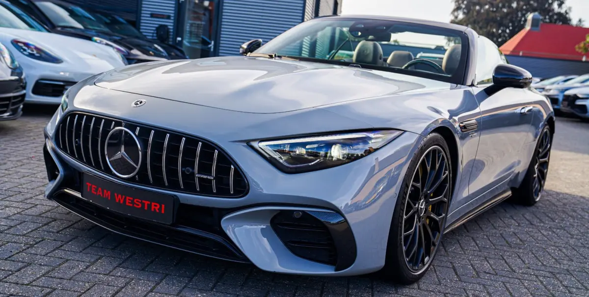 Roadster AMG 43 | Burmester | Carbon Pakket | Sport uitlaat | Stoelkoeling | Nekverwarming | 360 Cam | HuD