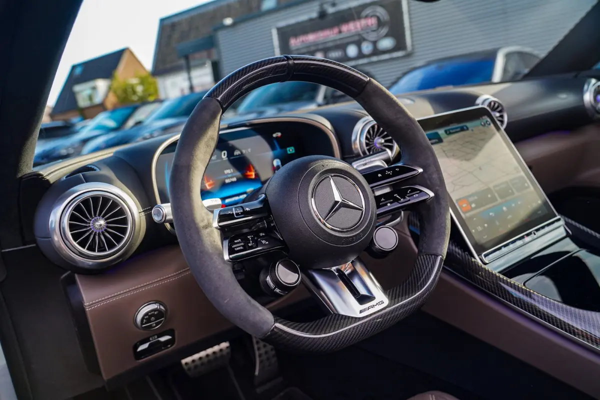 Roadster AMG 43 | Burmester | Carbon Pakket | Sport uitlaat | Stoelkoeling | Nekverwarming | 360 Cam | HuD