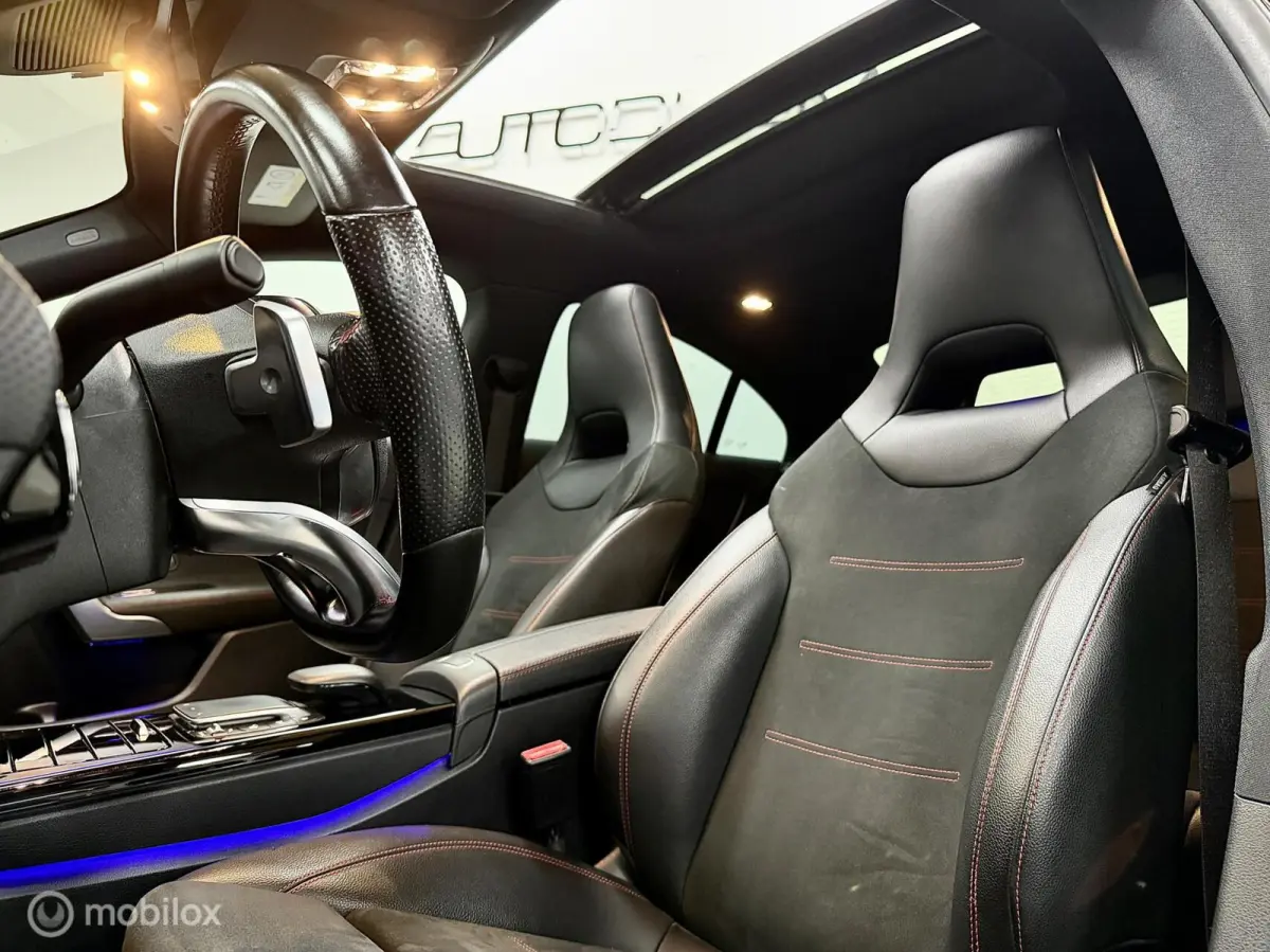 200 AMG | Pano | Dodehoek | Beam | Stoelverwarming | Sfeer | Night | 18" | NAP | Camera | Leer/Alcantara | Verkeerslichtweergave+ | Widescreen | DYNAMIC