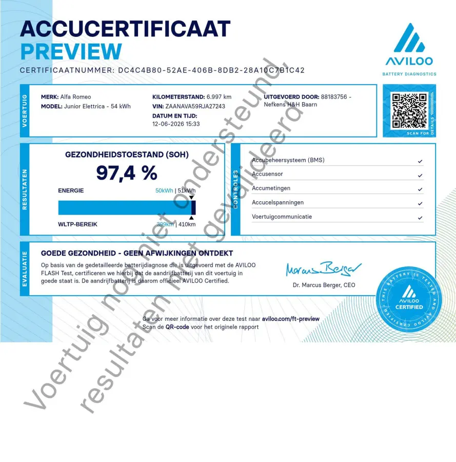 Elettrica 54 kWh | ACCU 97% | AppleCarPlay/Android | Parkeersensoren | Climate | Cruise