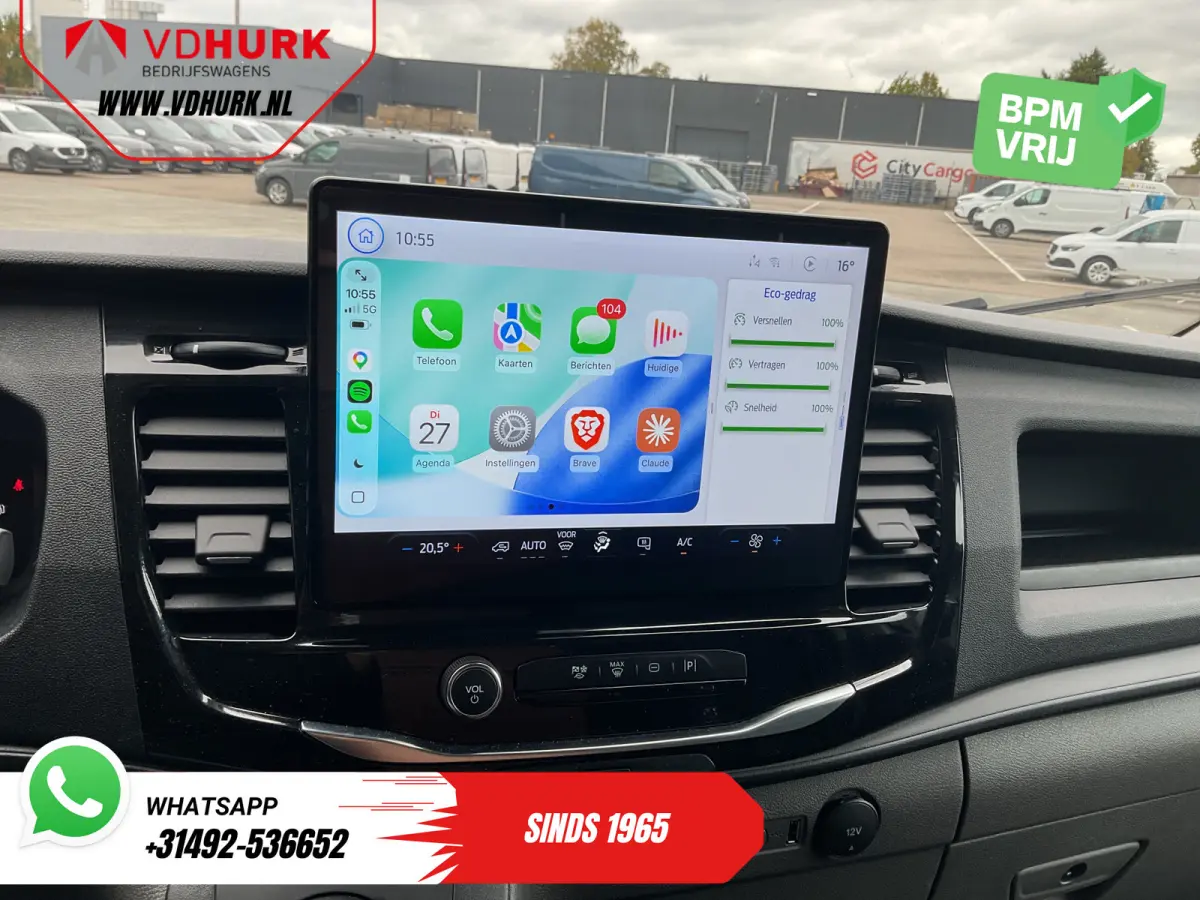 2.0 TDCI 165 pk Aut. L2H2 Standkachel/ 2.8t Trekverm./ Omvormer/ Carplay/ Climate/ Cruise/ Camera/ PDC/ Trekhaak