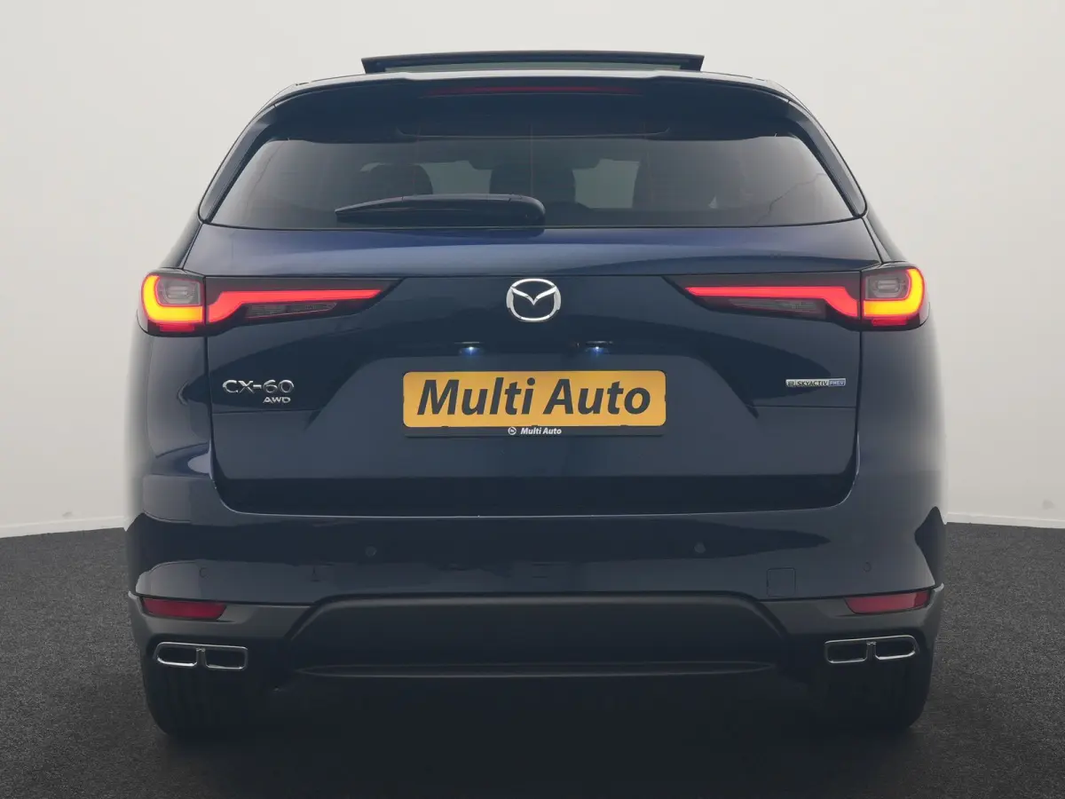 2.5 e-SkyActiv Exclusive-Line PHEV 327pk Dealer O.H | SOH 90,9% | Trekhaak Af Fabriek | Panodak | Head Up | Camera | Stoelen & Stuur Verwarmd | Blis | Keyless | Apple Carplay | Navigatie | D