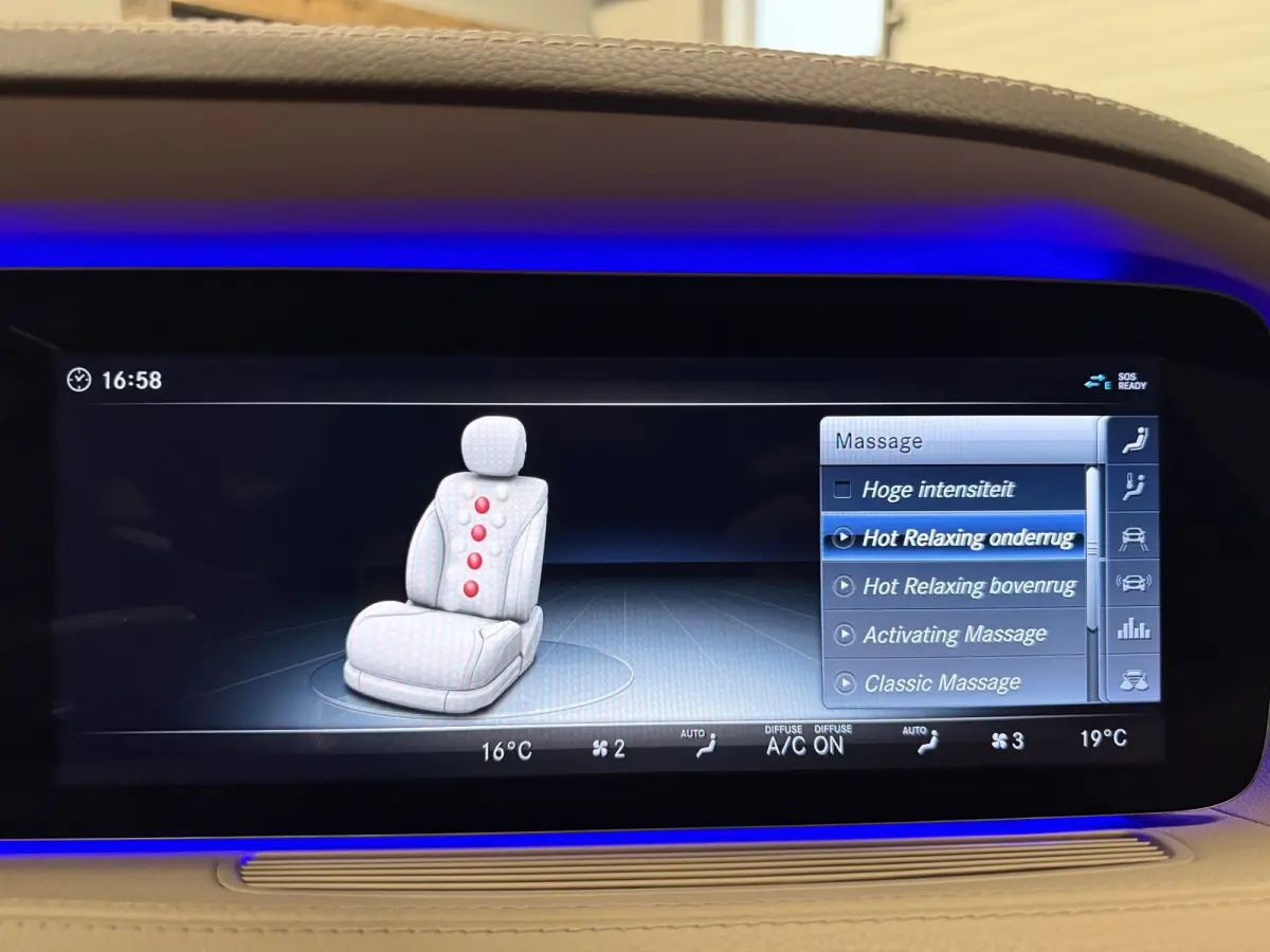 560 Lang AMG S63 STYLING PANO/BURMESTER/MASSAGE-NAPPA LEER/MAGIC BODY CONTROL/NACHTZICHT/SOFT-CLOSE/360CAMERA/WIDESCREEN/LED MULTIBEAM/SFEER/CARPLAY/KEYLESS/ENTERTAINMENT-PACK/UNIEKE AUTO/VO
