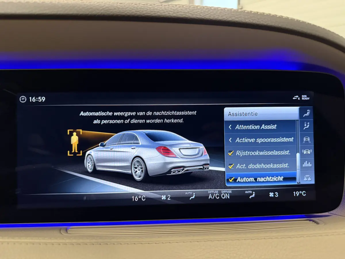 560 Lang AMG S63 STYLING PANO/BURMESTER/MASSAGE-NAPPA LEER/MAGIC BODY CONTROL/NACHTZICHT/SOFT-CLOSE/360CAMERA/WIDESCREEN/LED MULTIBEAM/SFEER/CARPLAY/KEYLESS/ENTERTAINMENT-PACK/UNIEKE AUTO/VO
