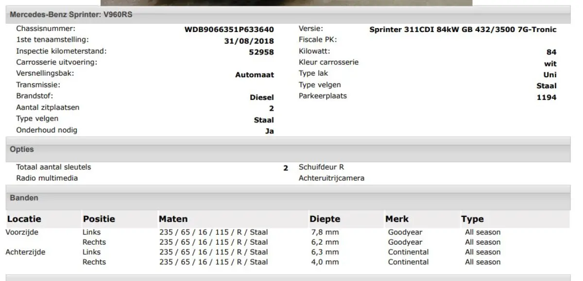 311 2.2 CDI Automaat 432L / L3-H3 / *52.958KM */ Euro 6 / Pdc+Camera / Ideaal voor Camper ombouw / Extra Hoog Dak /