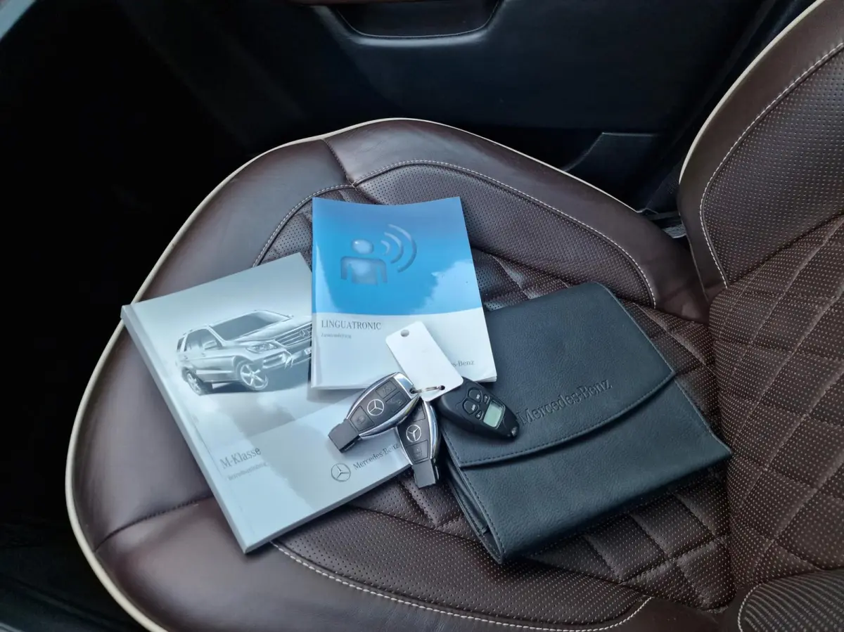 ML 500 4.7-liter V8 Biturbo 409PK|AMG-uitgevoerd|Designo|360'Camera|Trekhaak|LEER|Xenon|ACC|Stoel&Stuur-verwarming|Karman&Kardon|Schuifdak|