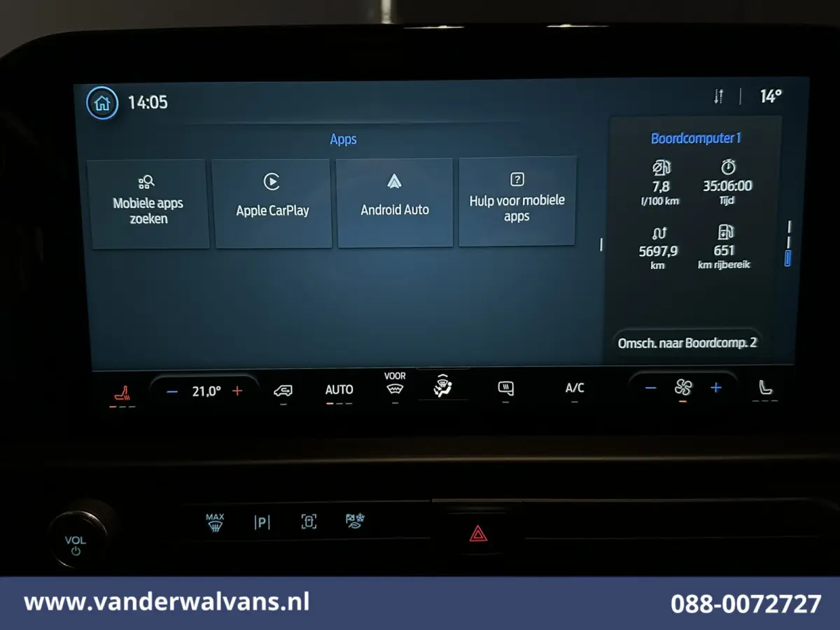 2.0 TDCI 136pk L2H1 Euro6 Airco | Camera | LED | 2500kg Trekhaak | Apple Carplay | Cruisecontrol, Android Auto, Verwarmde Voorruit, Stoelverwarming, Verwarmbare Spiegels, L&M Velgen, Parkeer