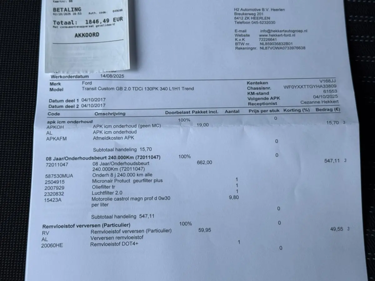 Rolstoelbus met lift 4+1 340 2.0 TDCI 131pk slechts 76.194km