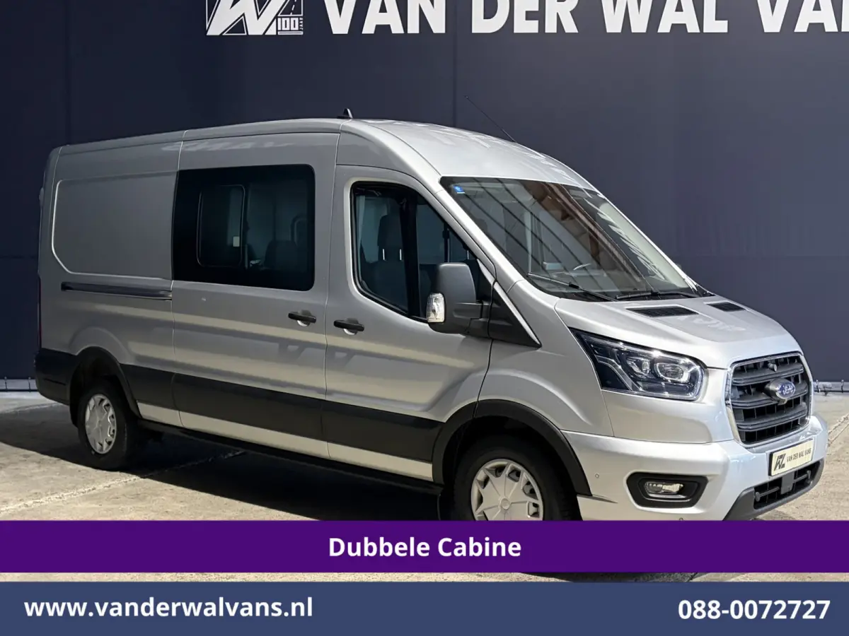 2.0 TDCI 185pk L3H2 Dubbele Cabine Euro6 Airco | 5-Zits | Camera | Navigatie | Apple Carplay | LED | Xenon Android Auto, Trekhaak, Cruisecontrol, Stoelverwarming, Verwarmde Voorruit, Parkeer