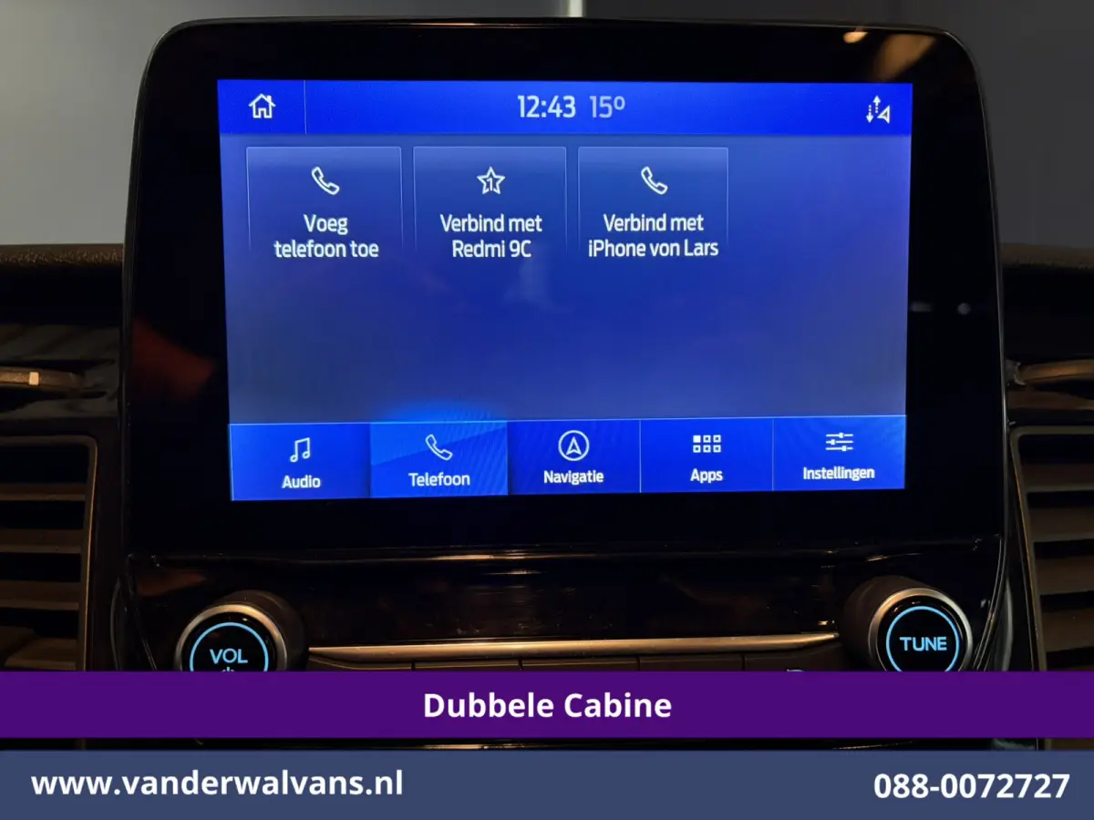 2.0 TDCI 131pk L3H3 Dubbele Cabine Euro6 Inrichting Airco | 6-Zits | Camera | Apple Carplay | Xenon Navigatie, Leder, Android Auto, Cruisecontrol, LED, LM Velgen, Stoelverwarming, Verwarmde 